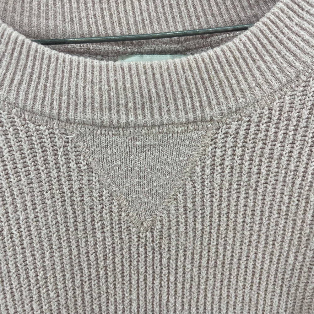 Aerie Oversized Ribbed Sweater Women M Pink Cozy Slouchy Side Slit Soft - Picture 3 of 10